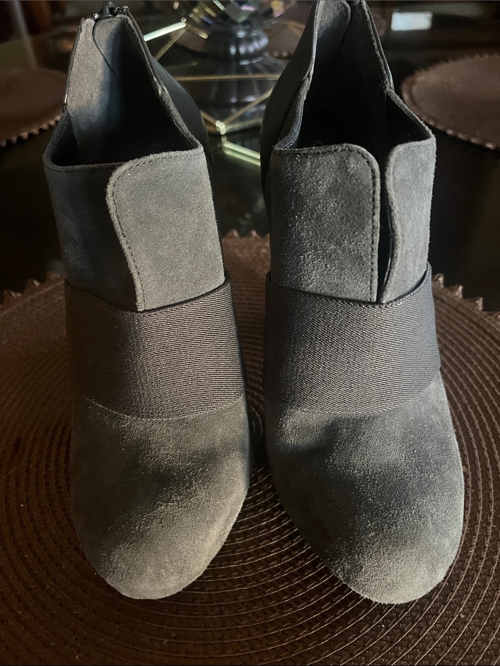 Gianni Bini Black Suede Ankle Booties